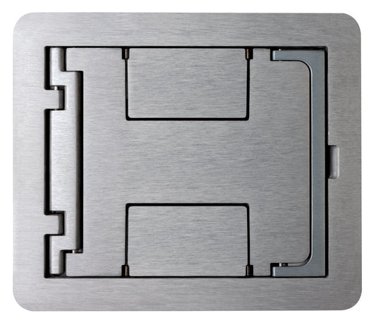 FPBTCAL - Wiremold - FPBTCAL FloorPort Blank Cover Assembly in Brushed Aluminum