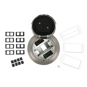 6AT2PSN - Wiremold - 6AT2PSN 6 inch Prewired Flush Style Assembly in Satin Nickel