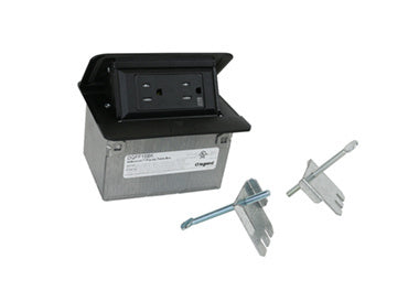 DQFF15BK - Wiremold - DQFF15BK Field Wired deQuorum Single FlipUp Unit in Black