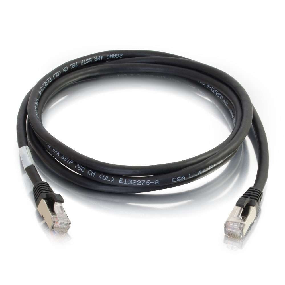 CG00711 - C2G - 6ft Cat6a Snagless Shielded STP Ethernet Network Patch Cable Black