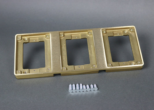 837T - Wiremold - 3 Gang Brass Tile Flange