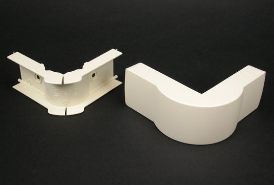 PN03F19FW - Wiremold - PN03F19FW Eclipse PN03 Radiused Extruded Elbow Fitting in Fog White