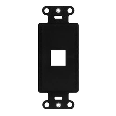 1-Port Decorator Outlet Strap in Black