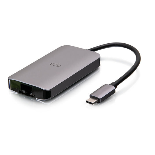 C2G54456 - C2G - USB-C 4in1 Mini Dock with HDMI USB-A Ethernet and USB-C Power Delivery up to 100W 4K 30Hz
