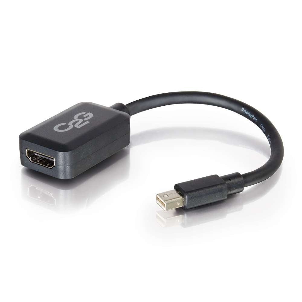 CG54313 - C2G - 8in Mini DisplayPort Male to HDMI Female Adapter Converter Black
