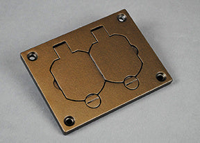 828R-TCAL-BZ - Wiremold - 828RTCALBZ Omnibox Rectangular Bronze Duplex Cover Plate