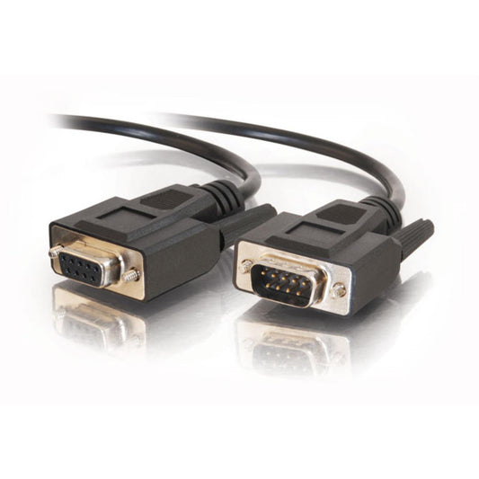 CG25213 - C2G - 3ft DB9 M/F Serial RS232 Extension Cable Black