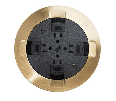 PSRC9FFTCBS - Wiremold - PSRC9FFTCBS Flush Furniture Feed Fitting in Brass