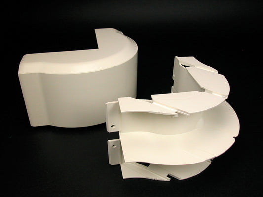 40N2F19WH - Wiremold - 40N2F19WH CableSmart 40N2 Radiused Full Capacity External Elbow Fitting in White