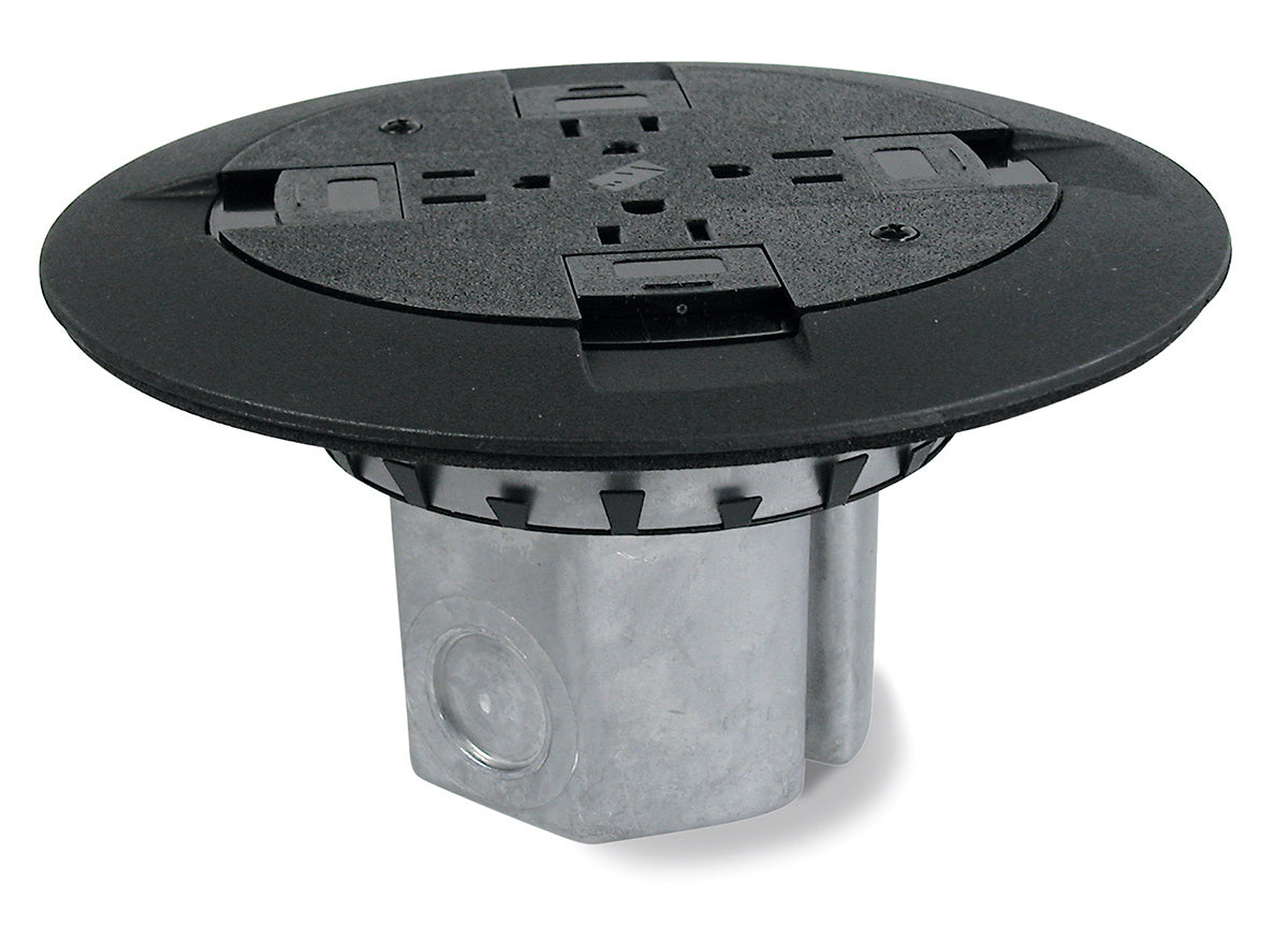 861QTCGY - Wiremold - 861QTCGY Wood Floor Box Assembly in Gray