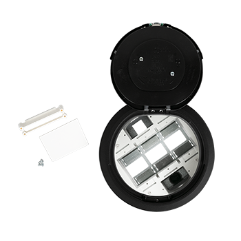 8ATC2BK - Wiremold - 8ATC2BK 8AT Unwired Evolution Poke Thru Device with Surface Style Cover in Black
