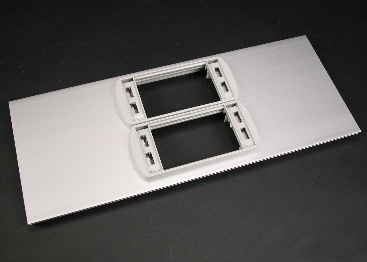AL5256-ACT2LP - Wiremold - AL5256ACT2LP Large MultiChannel Raceway Device Cover Plate With Two Low Profile Adapters