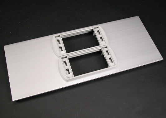 AL5256-ACT2LP - Wiremold - AL5256ACT2LP Large MultiChannel Raceway Device Cover Plate With Two Low Profile Adapters