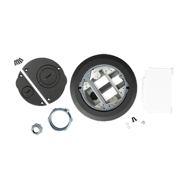 6ATCFFGY - Wiremold - 6ATCFFGY Evolution Recessed Furniture Feed Assembly with Surface Style Cover in Gray