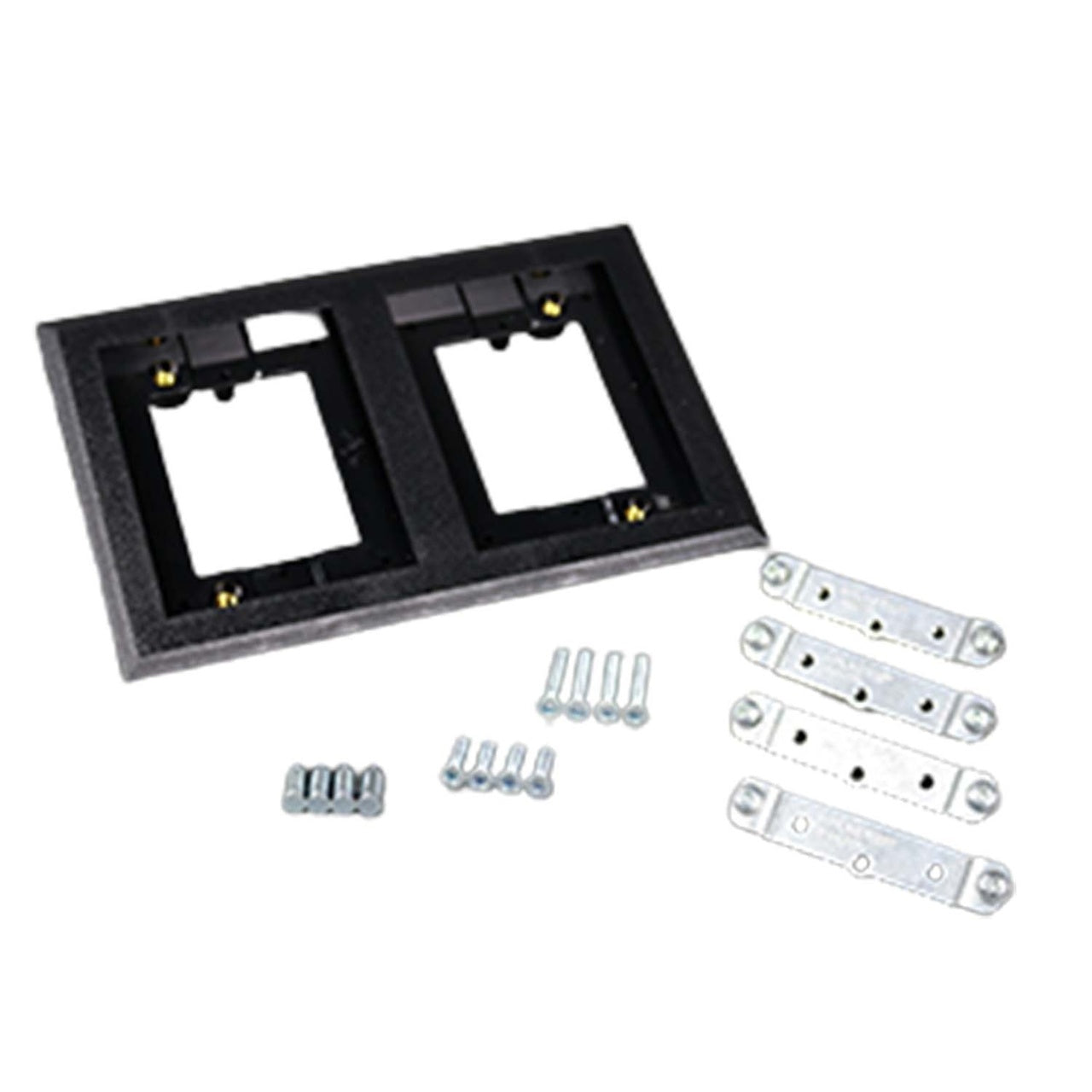 827PCC-BLK - Wiremold - 827PCCBLK Omnibox Two Gang Rectangular Black Plastic Carpet Flange