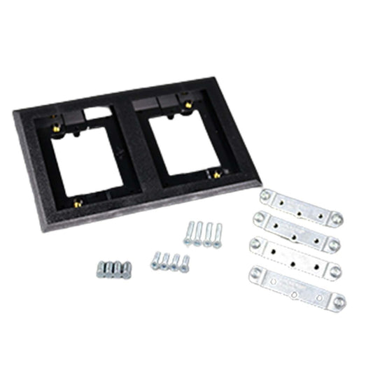 827PCC-BLK - Wiremold - 827PCCBLK Omnibox Two Gang Rectangular Black Plastic Carpet Flange
