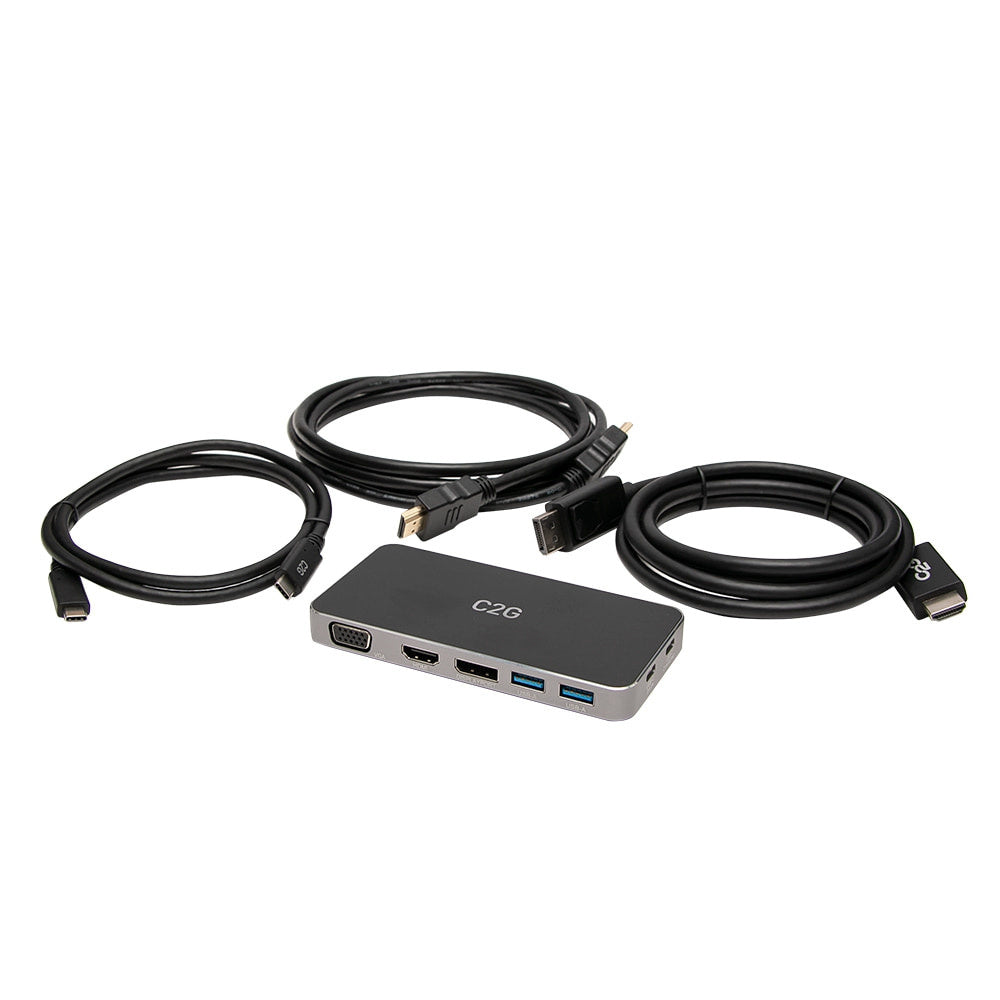 C2G54477 - C2G - USB-C 7in1 Dual Display Dock Kit for Laptops