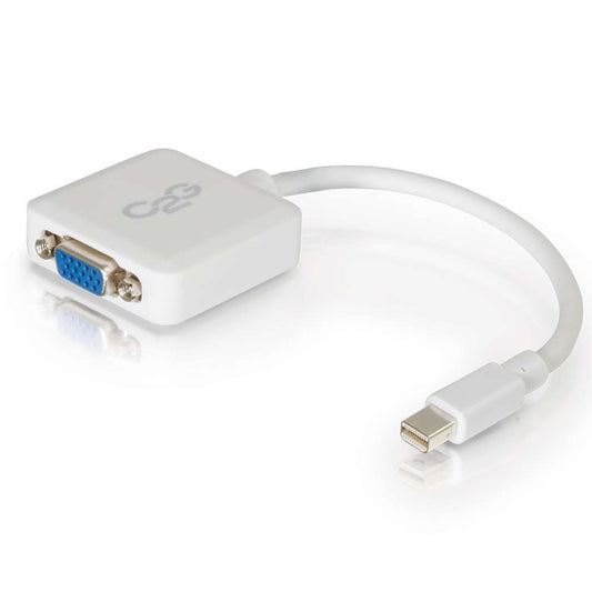 CG54316 - C2G - 8in Mini DisplayPort Male to VGA Female Active Adapter Converter White