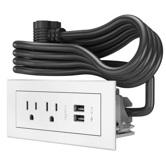 RDZWH10 - Wiremold - RDZWH10 Furniture Power Basic Power Unit With 10 ft Cord in White