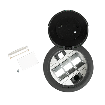 8ATC2GY - Wiremold - 8ATC2GY 8AT Unwired Evolution Poke Thru Device with Flush Style Cover in Gray