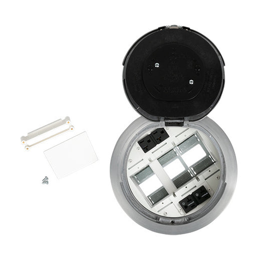 8AT2PCRAA - Wiremold - 8AT2PRCAA 8 inch Prewired Flush Brush Alum Assembly Marked Controlled Circuit in Brushed Aluminum