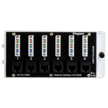 AC106A6 - On-Q - 6 Port Cat6A Network Interface Module