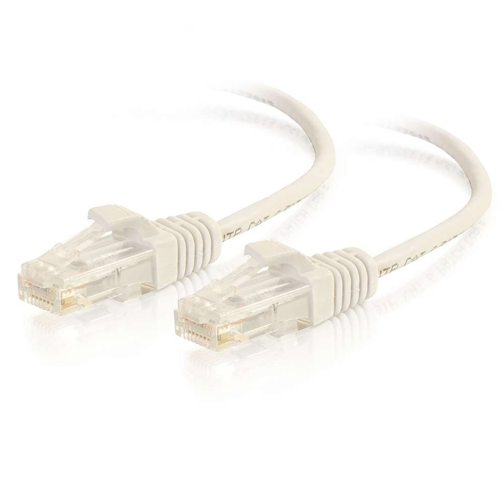 C2G02240 - C2G - 25ft (7.62m) Cat6 Snagless Unshielded UTP Slim Ethernet Network Patch Cable White
