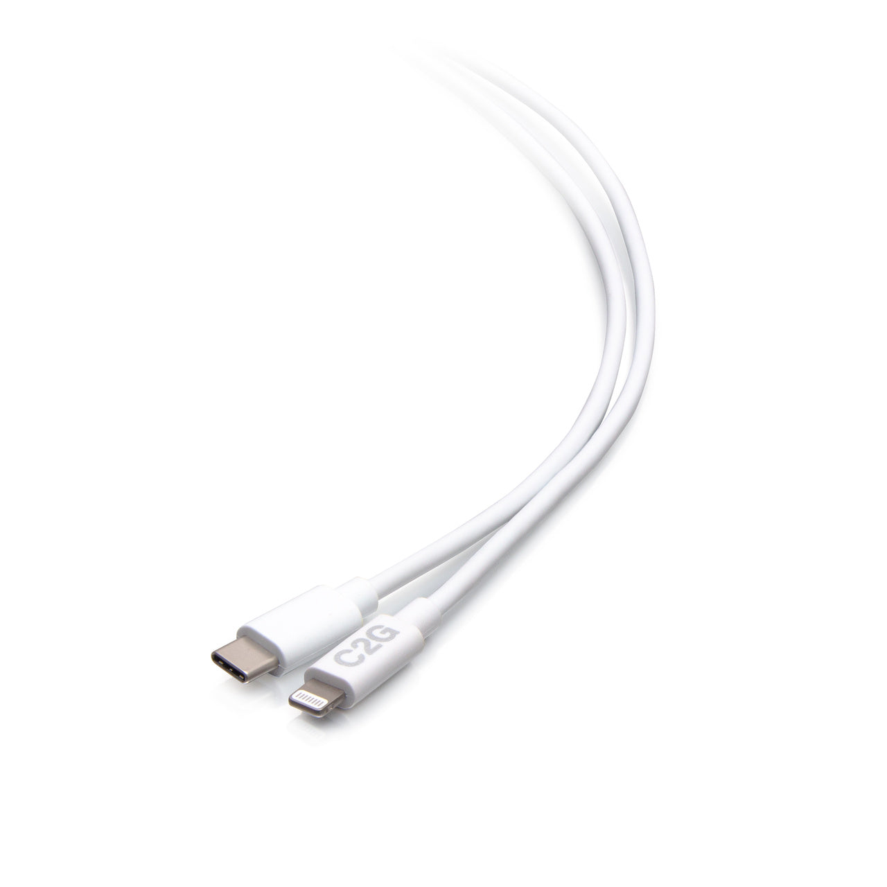 C2G54558 - C2G - 3ft (0.9m) USB-C Male to Lightning Male Sync and Charging Cable White