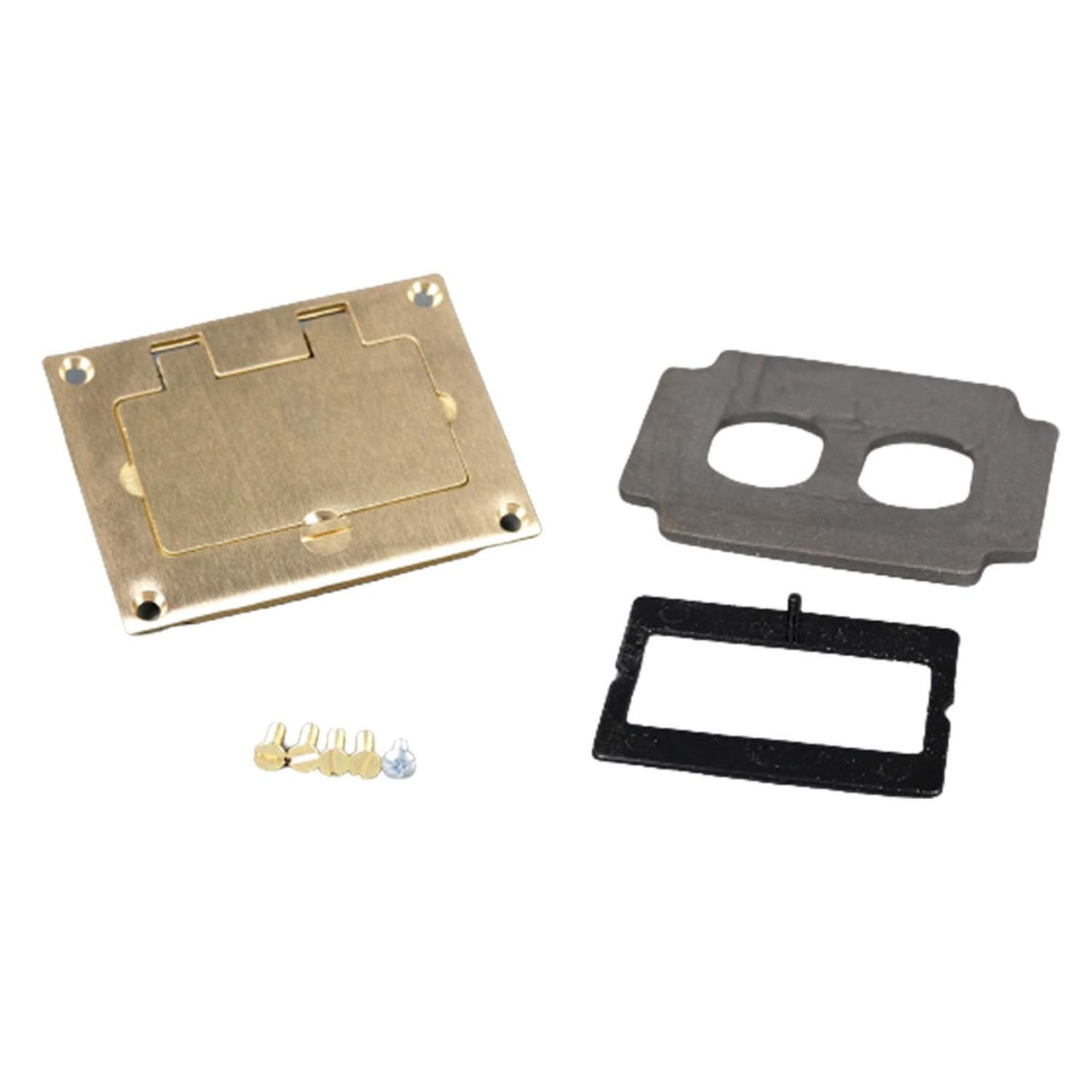 828GFITC - Wiremold - 828GFITC Omnibox Rectangular Brass GFI Cover Plate