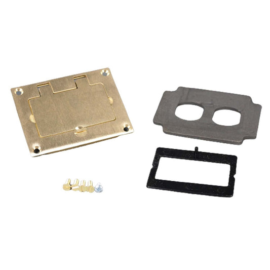 828GFITC - Wiremold - 828GFITC Omnibox Rectangular Brass GFI Cover Plate