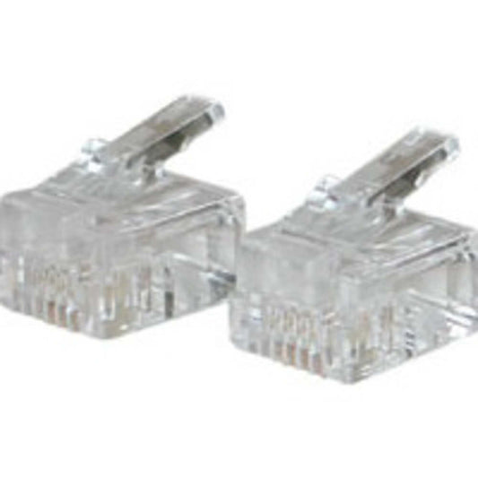 CG27562 - C2G - RJ11 6x4 Modular Plug for Round Solid Cable MultiPack 50 Pack