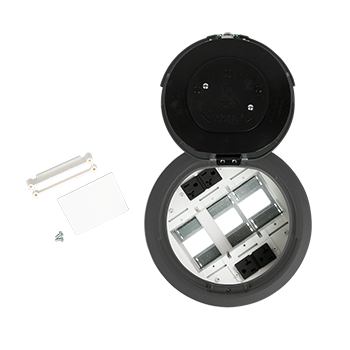 8ATC2PGY-50 - Wiremold - 8ATC2PGY50 8 inch Prewired Surface PokeThru 50 Ft Lead in Gray