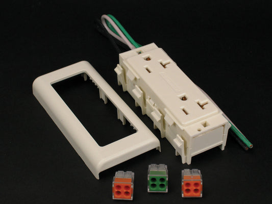 V2427GT - Wiremold - V2427GT 2400 20A Duplex Receptacle Fitting in Ivory