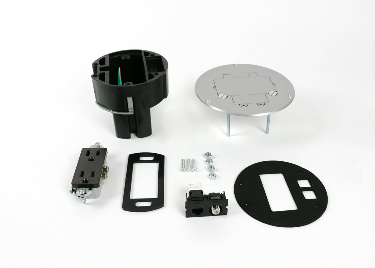 863DRGFICOMAL - Wiremold - 863DRGFICOMAL Dual Service Floor Box Kit