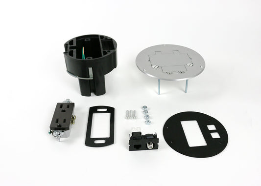 863DRGFICOMAL - Wiremold - 863DRGFICOMAL Dual Service Floor Box Kit