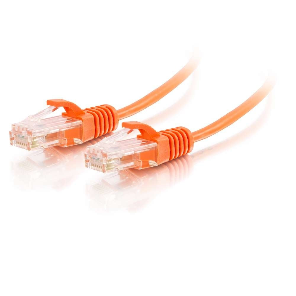 CG01179 - C2G - 10ft Cat6 Snagless Unshielded UTP Slim Ethernet Network Patch Cable Orange