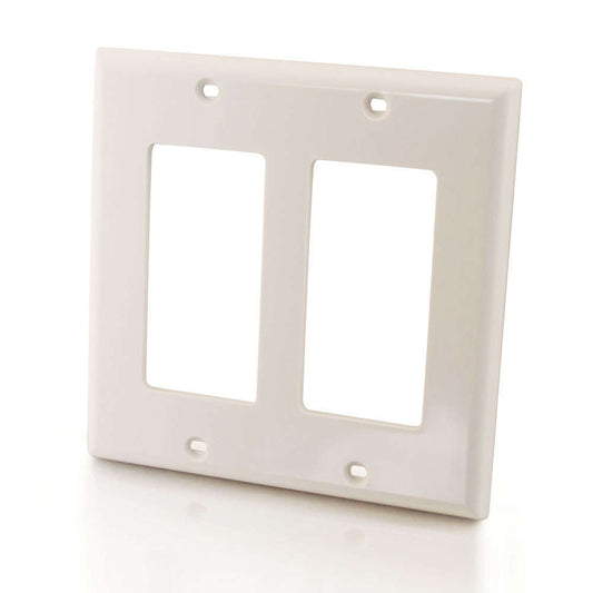 CG03728 - C2G - Decorative Two Cutout Double Gang Walls White