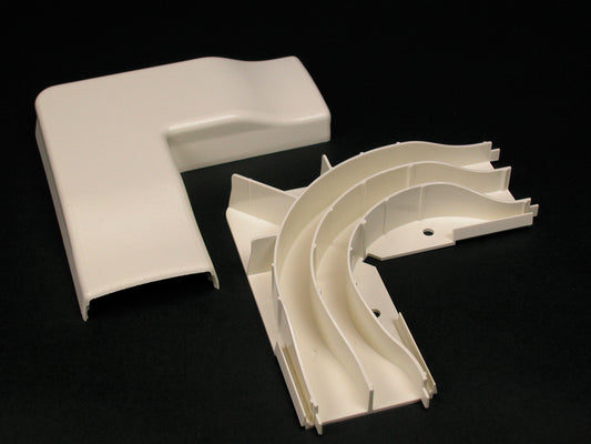 2311DFO - Wiremold - 2311DFO 2300 Radiused Divided Flat Elbow Fitting in Ivory