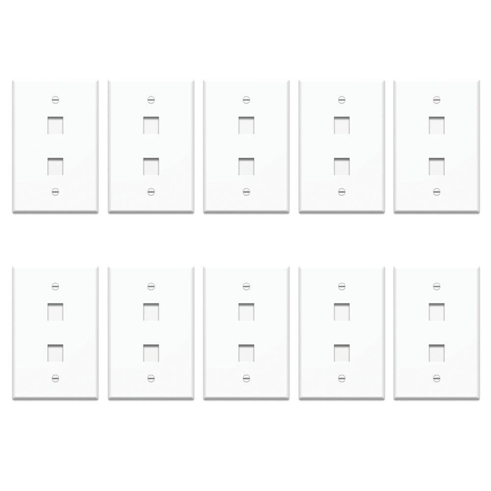 WP3302WH10 - On-Q - 1Gang 2 Port Oversized Wall Plate in White 10 Pack