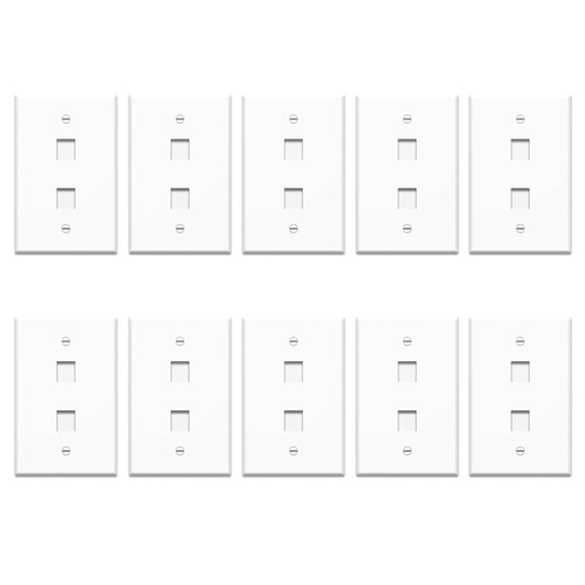 WP3302WH10 - On-Q - 1Gang 2 Port Oversized Wall Plate in White 10 Pack