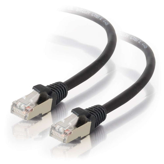 CG28717 - C2G - 150ft Cat5e Snagless Shielded STP Ethernet Network Patch Cable Black