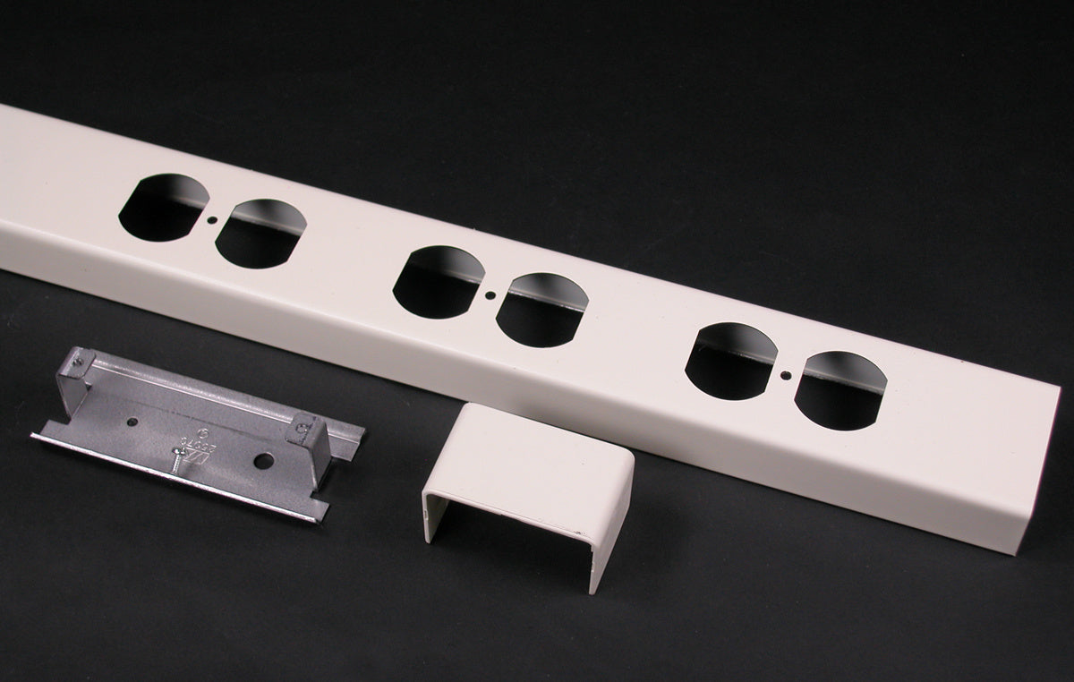 25DTP-B - Wiremold - 25DTPB 25DTP Steel TelePower Pole Cover in Ivory