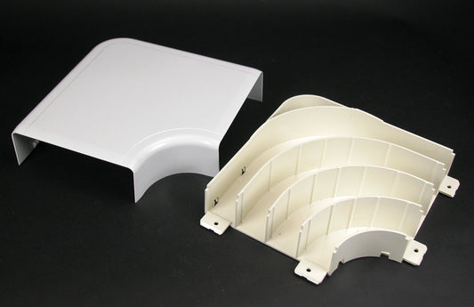 5411FO-WH - Wiremold - 5411FOWH 5400 Radiused Full Capacity Flat Elbow Fitting in White