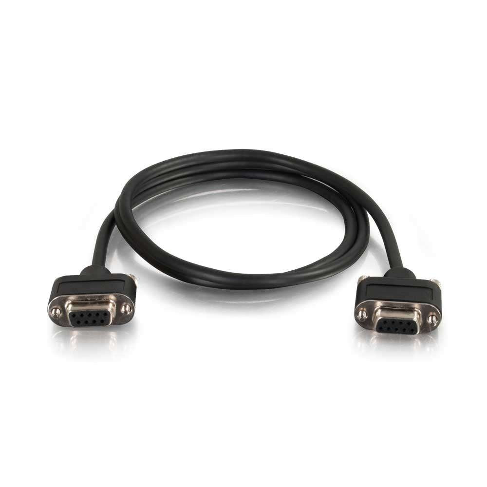CG52147 - C2G - 3ft Serial RS232 DB9 Cable with Low Profile Connectors F/F InWall CMG-Rated