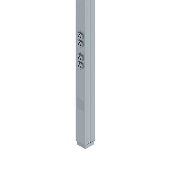 25DTP-4D - Wiremold - 25DTP4D Steel TelePower Pole with Dedicated and Isolated Ground in Ivory