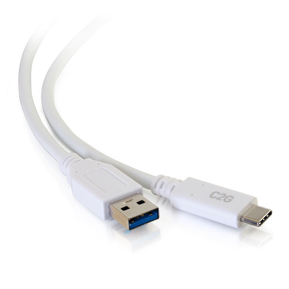 CG28835 - C2G - 3ft USB-C to USB-A SuperSpeed USB 5Gbps Cable M/M White