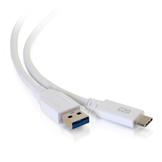 CG28835 - C2G - 3ft USB-C to USB-A SuperSpeed USB 5Gbps Cable M/M White