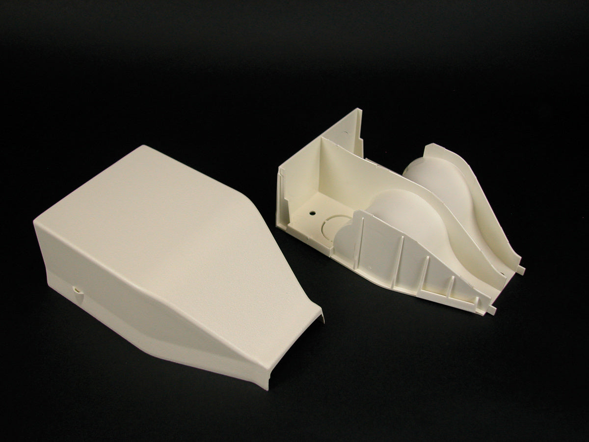 2310DFO-WH - Wiremold - 2310DFOWH 2300 Radiused Divided Entrance End Fitting in White