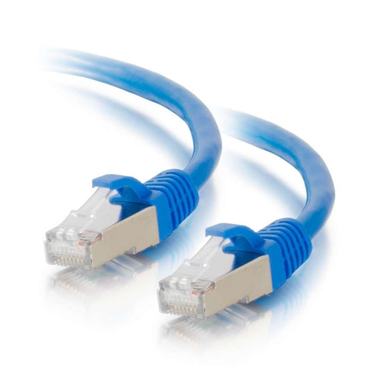 CG00980 - C2G - 6 Inch Cat6 Snagless Shielded STP Ethernet Network Patch Cable Blue