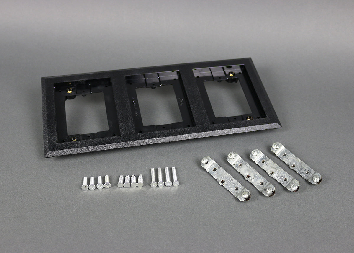 837PCC-BLK - Wiremold - 837PCCBLK Omnibox Three Gang Rectangular Black Plastic Carpet Flange